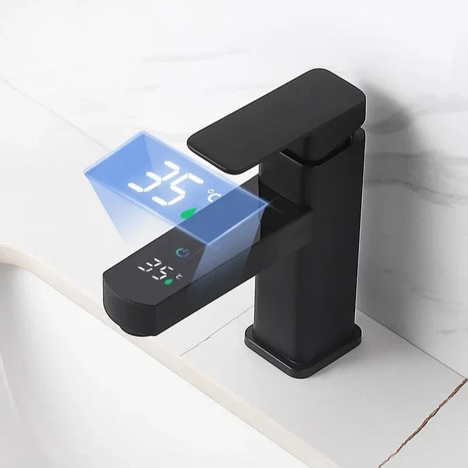 White Bathroom Digital Display Temperature Control Faucet Dual Connection Modern Sink Faucet – Free Shipping (Copie)