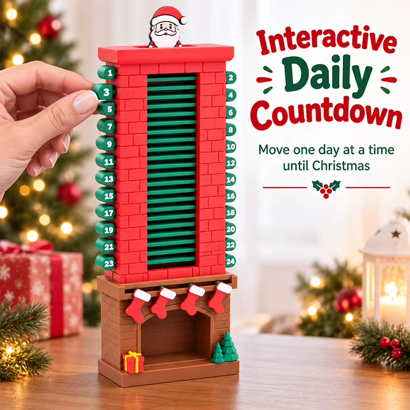 3D Printed Santa Chimney Advent Calendar | 24-Day Christmas Countdown | Interactive Holiday Decor | FREE SHIPPING 🎅🎄