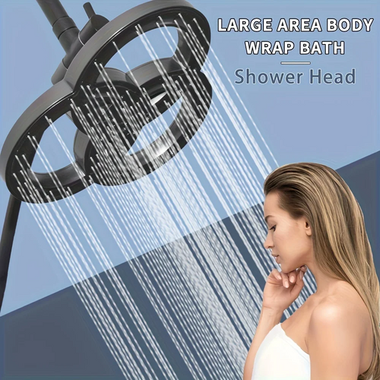 High Pressure Rainfall Shower Head Set – Large Water Flow Ring Design Bathroom Accessories