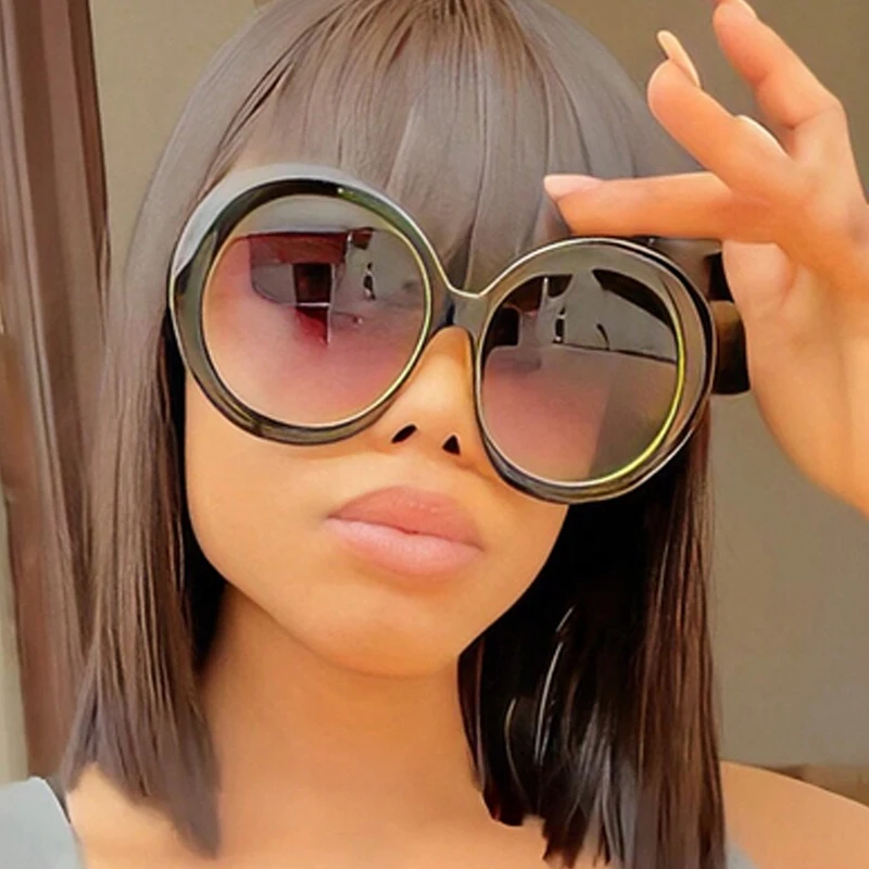 Retro Oversized Round Sunglasses for Women | Big Fashion Frame | Vintage Beach & Vacation Eyewear | FREE SHIPPING 🕶️☀️
