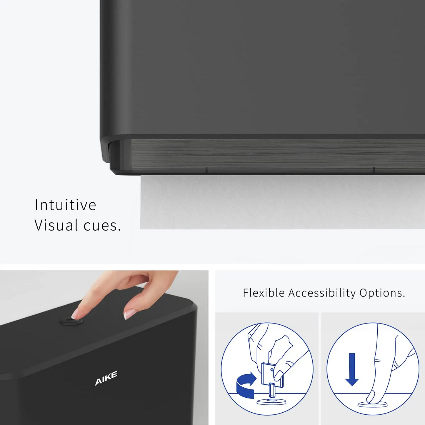 Professional Paper Towel Holder Wall Mount Punch Free Tissue Dispenser with Smart Lock | Free Shipping