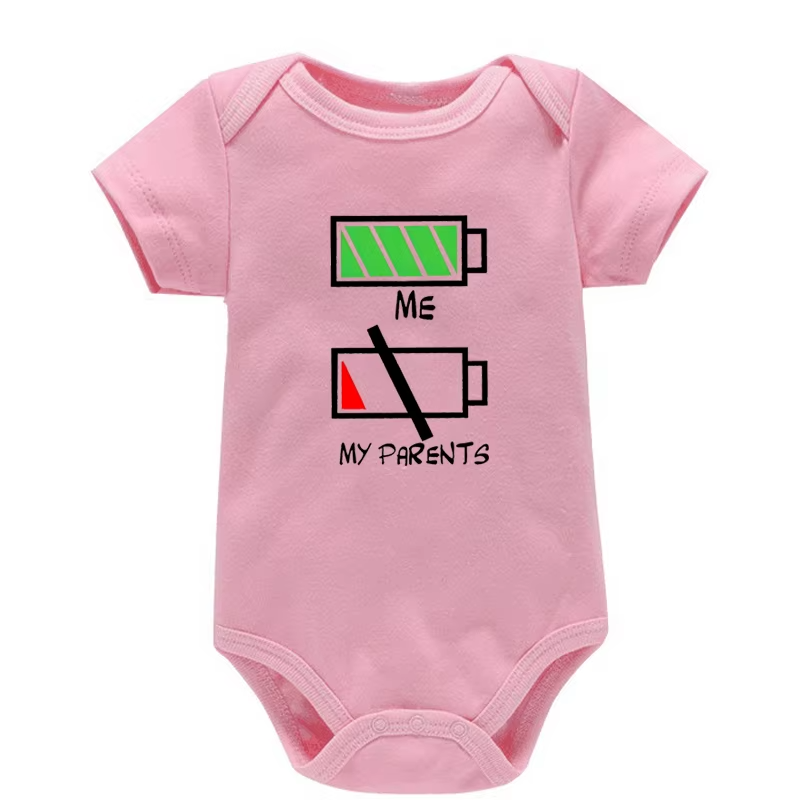 Girls Boys Funny Me Vs My Parents Graphic Infant Cotton Jumpsuit Fashion Funny Parents Low Battery Full Energy Baby Clothing