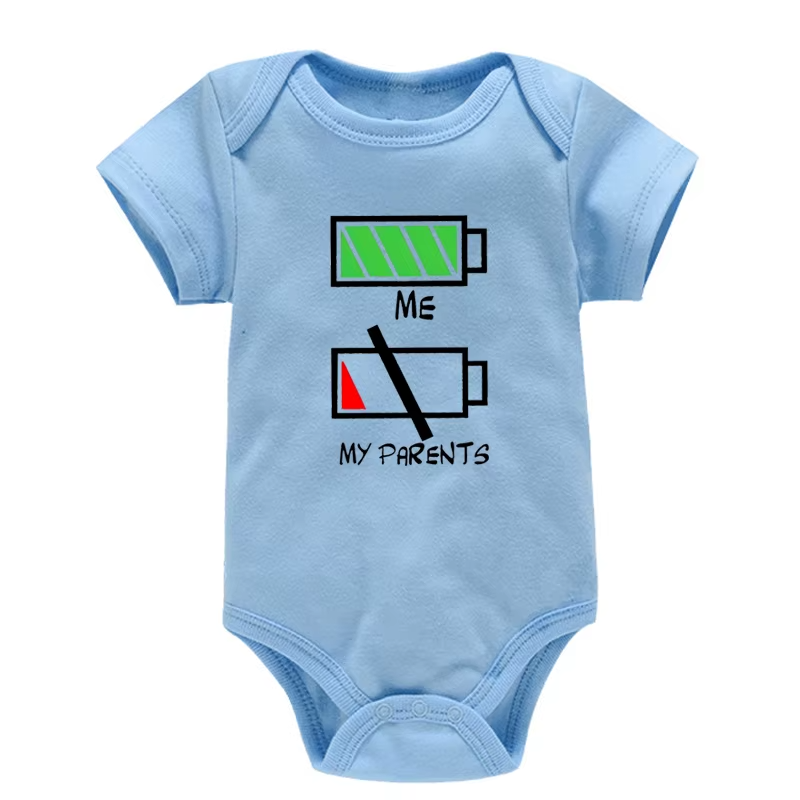 Girls Boys Funny Me Vs My Parents Graphic Infant Cotton Jumpsuit Fashion Funny Parents Low Battery Full Energy Baby Clothing