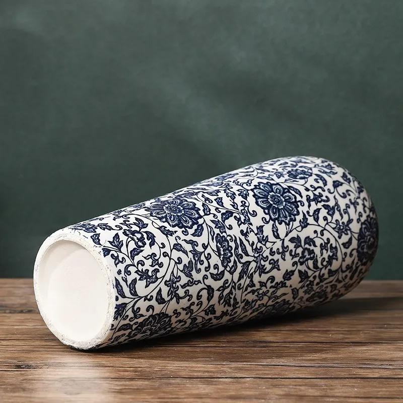 35CM Jingdezhen Blue & White Porcelain Vase – Elegant Ceramic Hydroponic Flower Vase