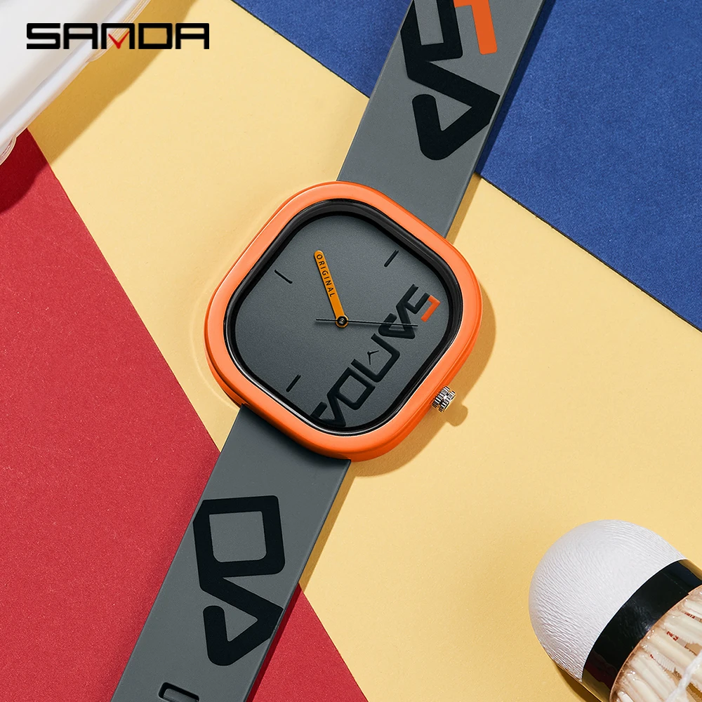 Original SANDA Men's Quartz Sports Watch | Waterproof Silicone Strap | Casual Fashion Wristwatch | Simple Design | FREE SHIPPING ⌚🏃‍♂️