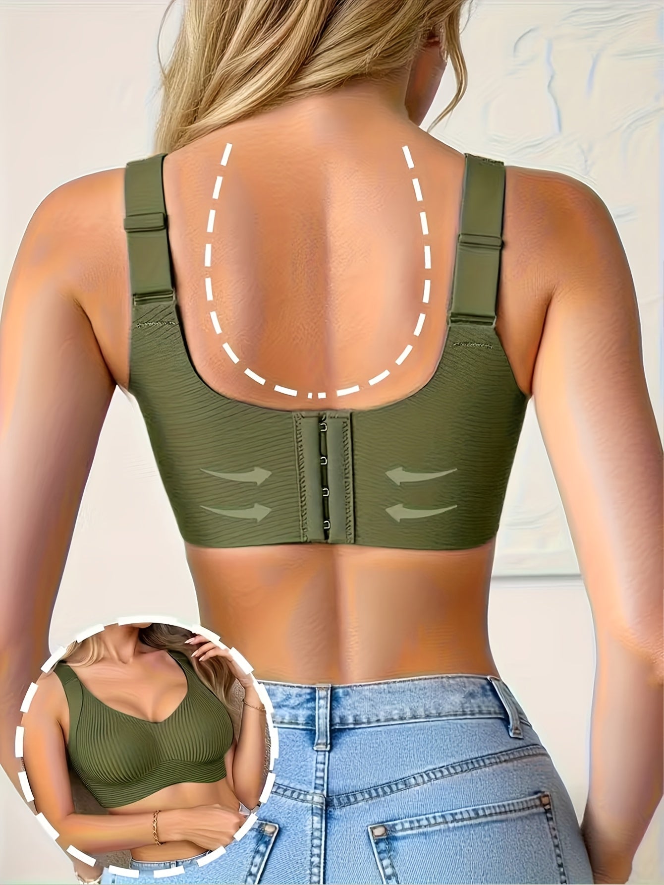 1pc Lifting Seamless Underwear Women'S Sports Leisure Gathering Wireless Bra Collect Auxiliary Breast Shockproof
