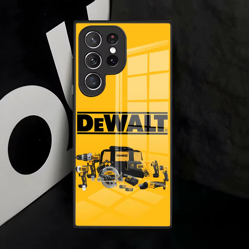 DeWalt Tools Logo Tempered Glass Phone Case for Samsung Galaxy S Series & Note