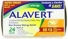 Alavert Allergy Relief 24 Hour Non Drowsy Tablets Citrus Flavor 60 Count