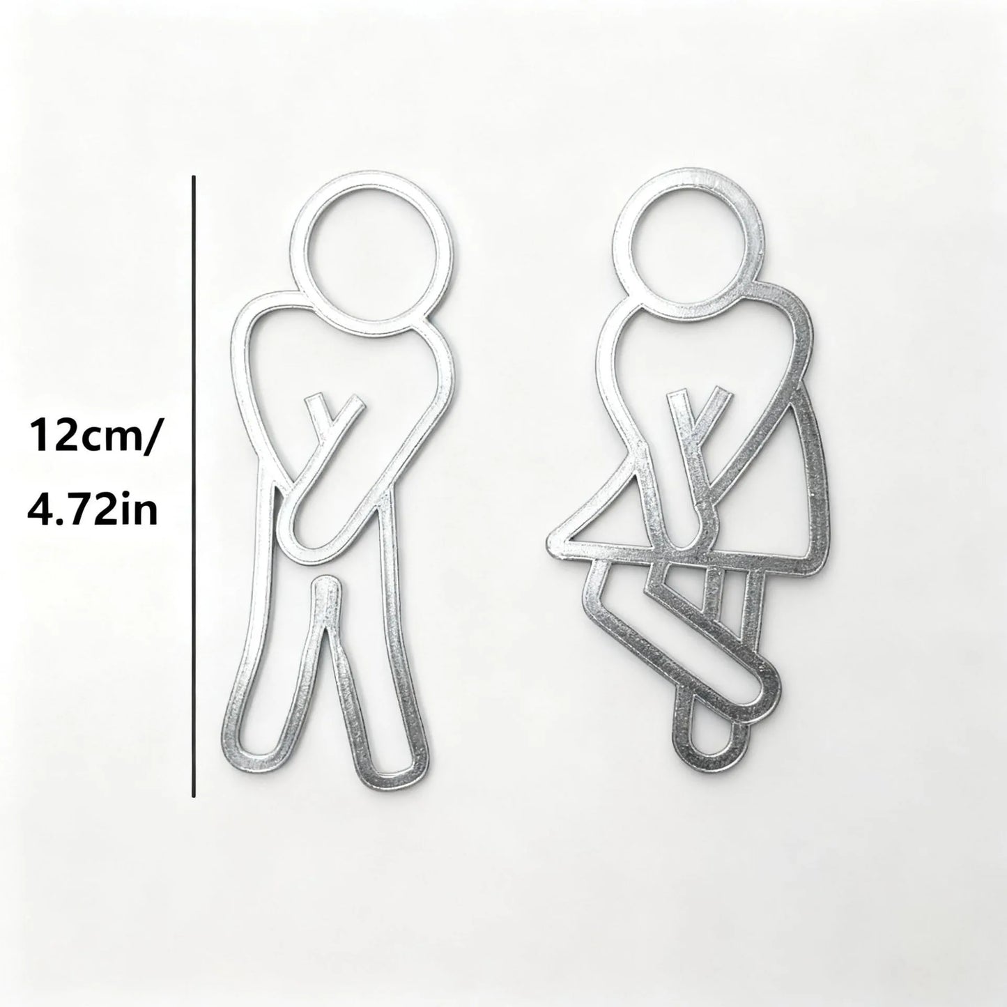 Creative 2D Flat Restroom Door Signs for Men & Women – Toilet Signage Wall Stickers for Restaurant, Hotel & Cafe – Free Shipping