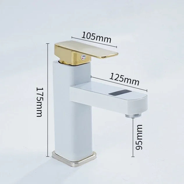 White Bathroom Digital Display Temperature Control Faucet Dual Connection Modern Sink Faucet – Free Shipping (Copie)