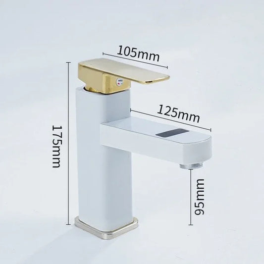 White and Gold Bathroom Digital Display Temperature Control Faucet Dual Connection Modern Sink Faucet – Free Shipping (Copie) (Copie) (Copie)