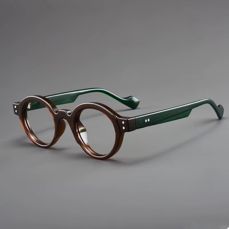 High-end New Retro Old-Fashioned Glasses Round Frame Reading Glasses Anti-Blue Light Japanese Smart Zoom for Both Long and near