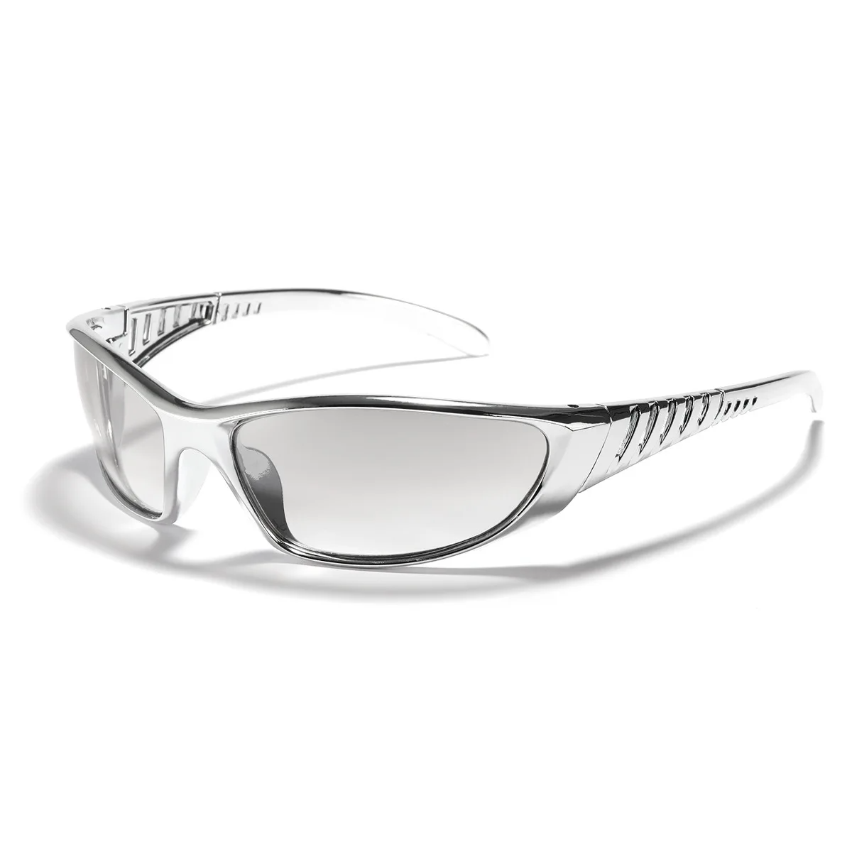 Silver Futuristic Sunglasses | Hollow-Out Cyberpunk Eyewear | Trendy Unisex Fashion Shades | Women & Men | FREE SHIPPING