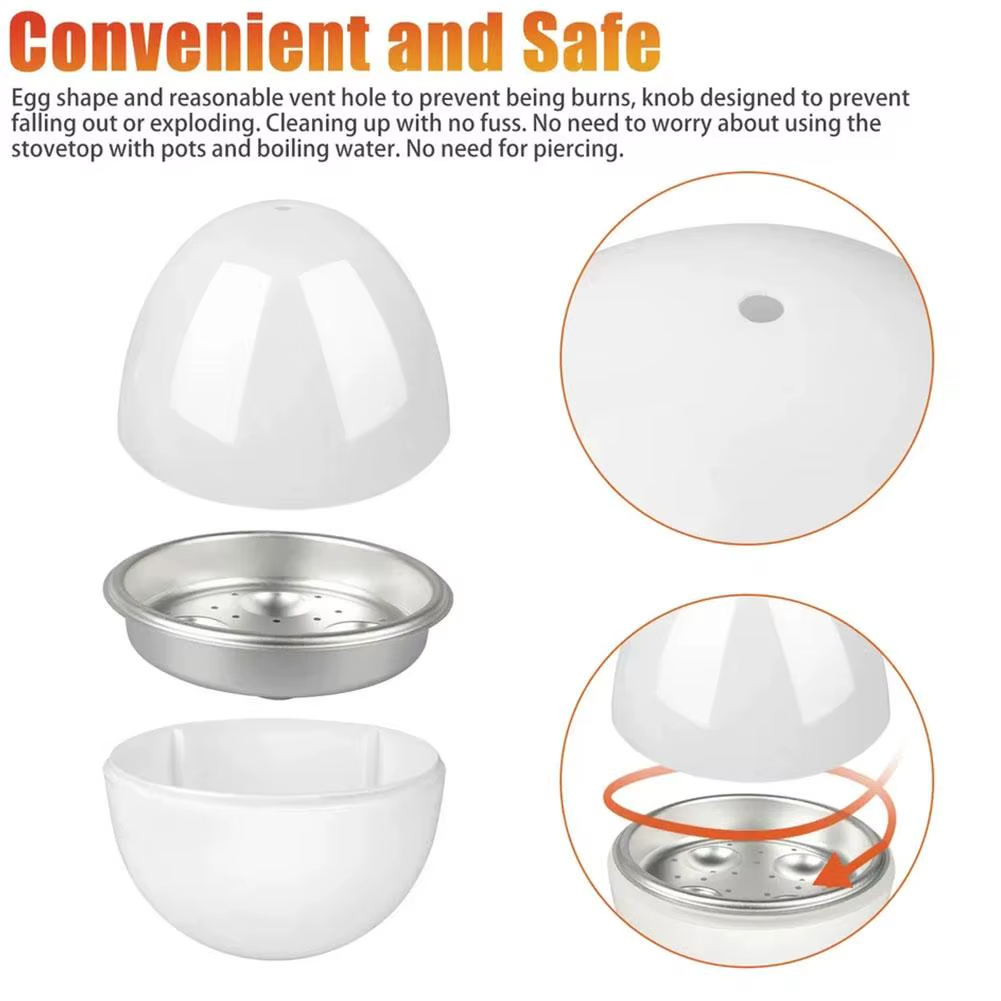 1/4 Eggs Microwave Egg Steamer Boiler Cooker Easy Quick 5 Minutes Hard Or Soft Boiled Egg Boiler Kitchen Cooking Tools