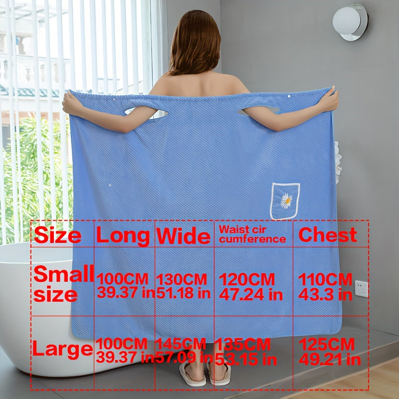 Extra Long Floral Bath Towel – Super Absorbent Soft Pink Spa & Sauna Towel