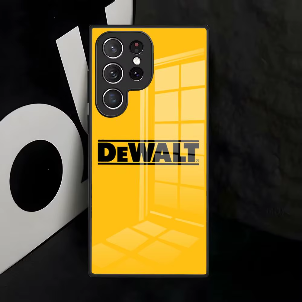 DeWalt Tools Logo Tempered Glass Phone Case for Samsung Galaxy S Series & Note