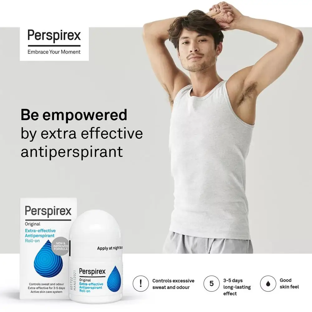 Perspirex Antiperspirant Underarm Roll-On Set of 2| Long-Lasting Clinical Strength Sweat & Odor Protection for Men & Women