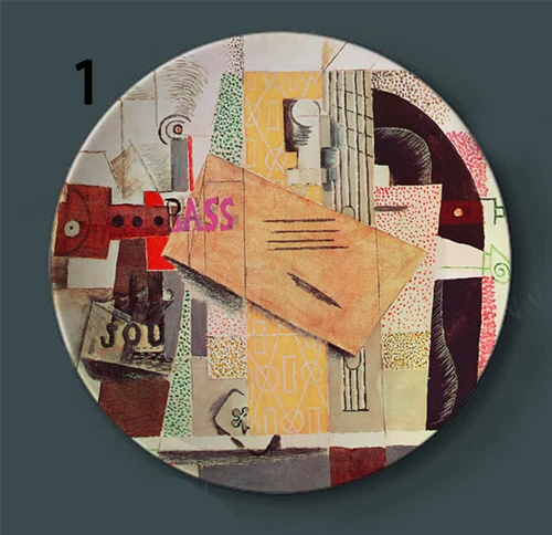Picasso Inspired Abstract Ceramic Decorative Plate Wall Art Hanging Display Serving Tray