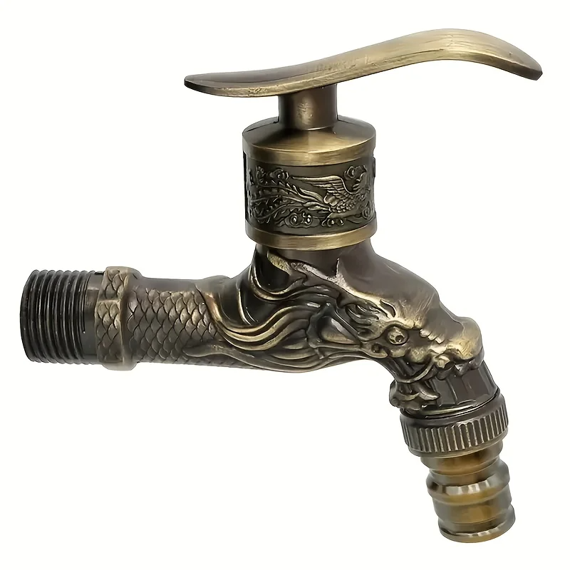 Antique Bronze Wall Mount Washing Machine Faucet Single Cold Water Mop Pool Tap Valve