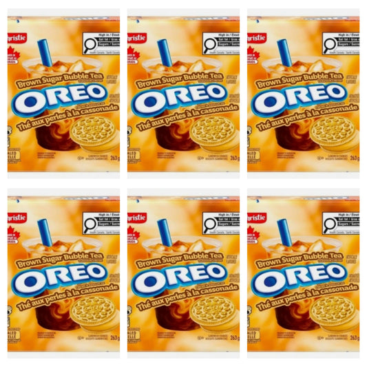 Oreo Brown Sugar Boba Tea Flavor - 6 x 263g Family Size Packs (56 ch)