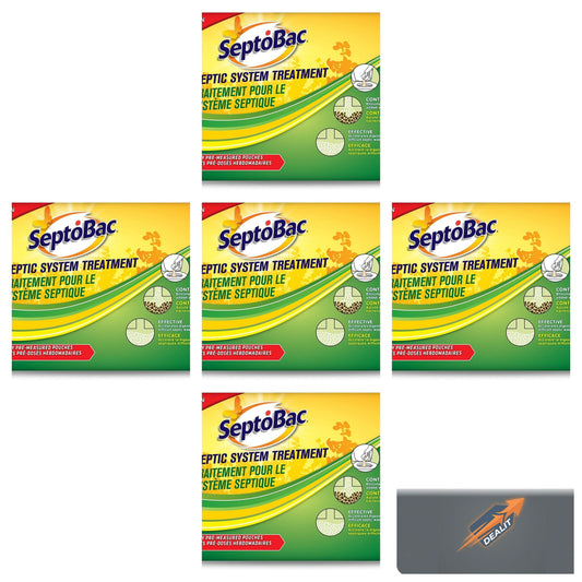 Drain Out Septobac Septic Tank Treatment – Eco-Friendly Formula 8 Pieces x 5 Boxes 40 treatment