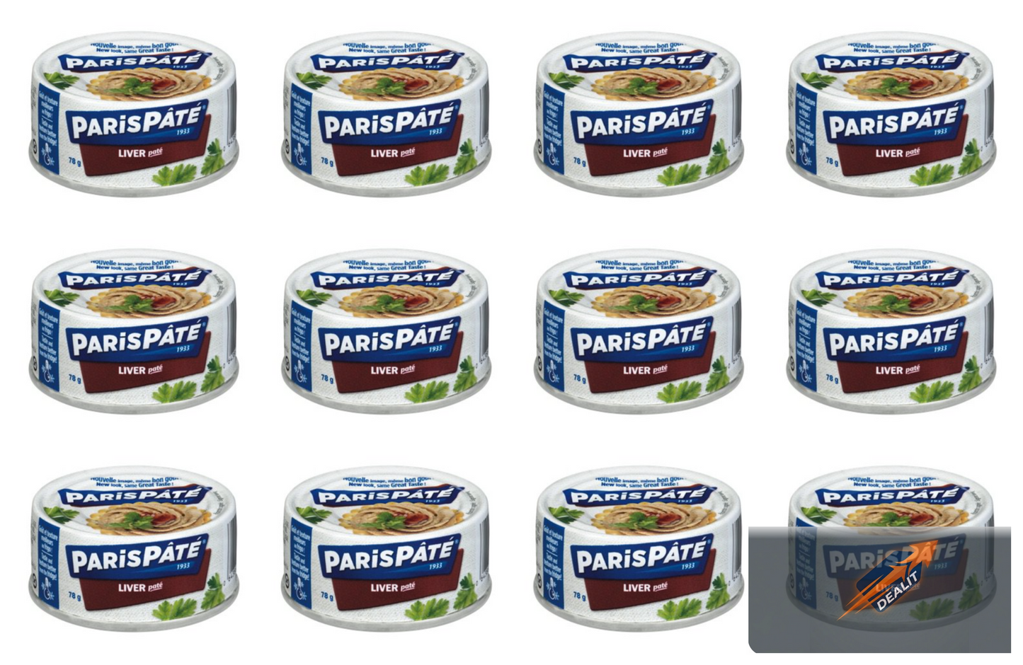 Paris Pâté Liver Spread 78g x 12 Tins – Made & Shipped from Canada – Free Shipping