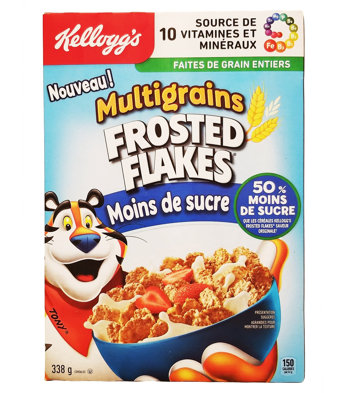 Kellogg's Multigrain Frosted Flakes Less Sugar Cereal 338g (12 oz)