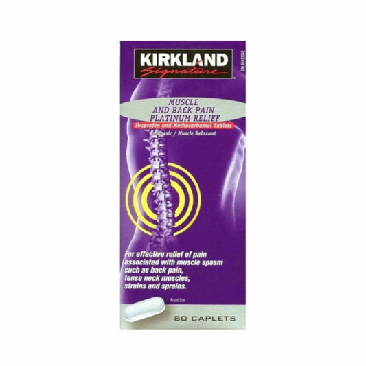 Kirkland Signature Muscle & Back Pain Relief Platinum 80 Caplets