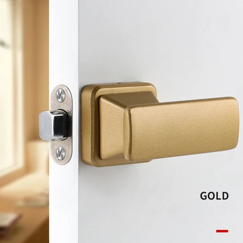 Invisible Single-Side Door Handle Lock with Key — Hidden Wooden Door Hardware
