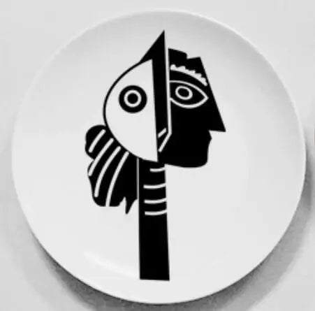 Picasso Inspired Abstract Ceramic Decorative Plate Wall Art Hanging Display Serving Tray