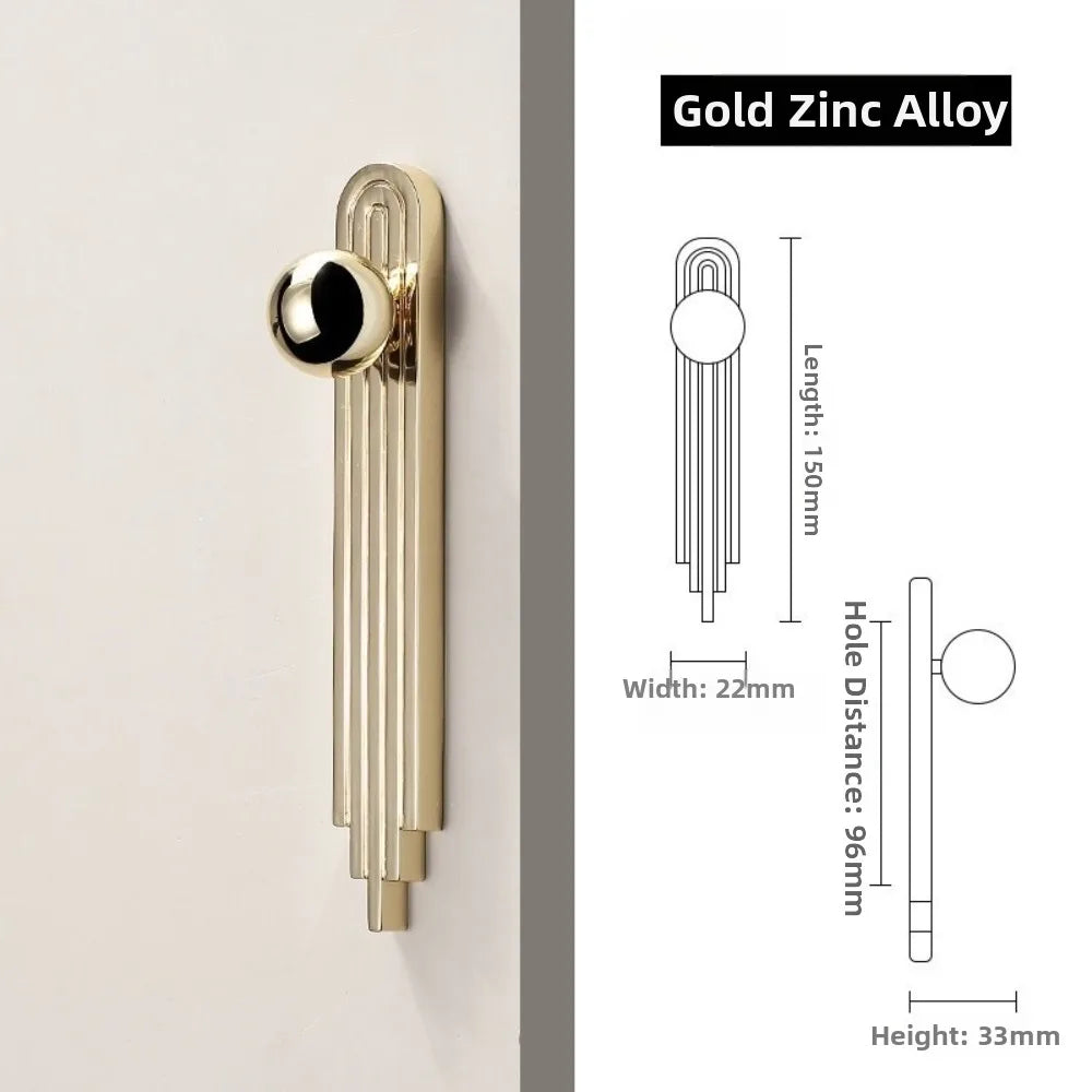 Luxury Gold Cabinet Handle | Modern Minimalist French Style Drawer Pull | Wardrobe & Furniture Handle | FREE SHIPPING ✨🏡