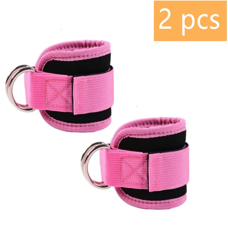 1/2/4Pcs Cable Ankle Straps Double D-Ring Adjustable Ankle Cuffs Gym Workouts Glutes Legs Strength Training Brace Support Sport