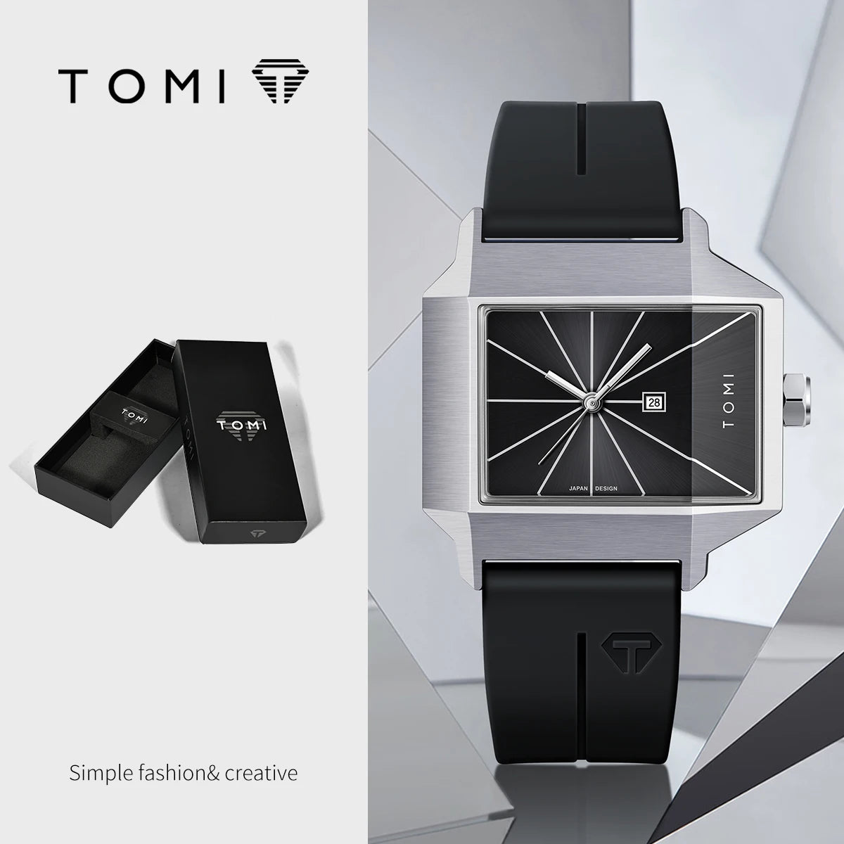 TOMI Simple Men's Watch New Calendar Quartz Business Fashion Wristwatch Textured Men's Gift