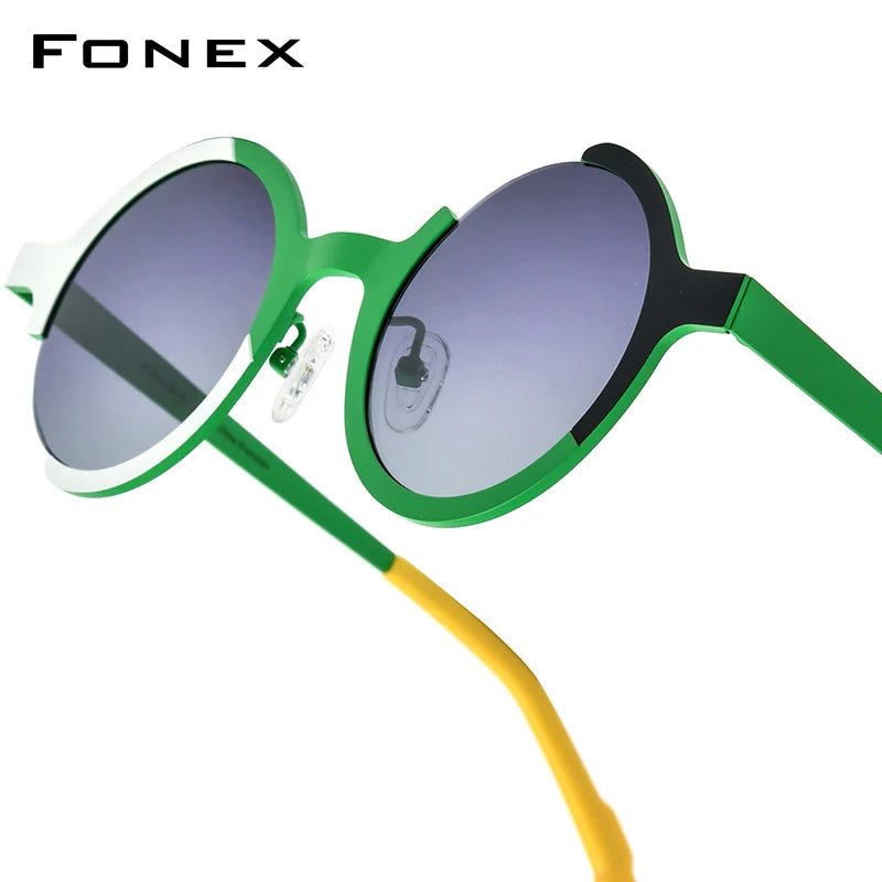 FONEX Titanium Polarized Sunglasses | Vintage Retro Round Shades for Men & Women | Japanese Style | FREE SHIPPING 🕶️✨