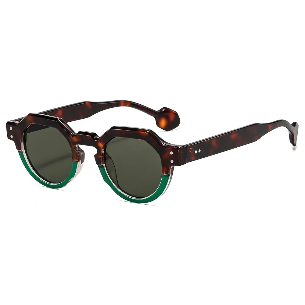 Women's Small Irregular Square Sunglasses | Retro Round Rivet Punk Shades | UV400 Unisex Fashion Eyewear | FREE SHIPPING 🕶️✨