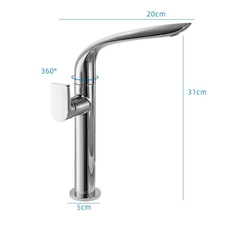 Brushed Gold Basin Faucet Brass Bathroom Faucet Mixer Tap Gold Wash basin Faucet Single Handle Hot & Cold Lavotory Faucet