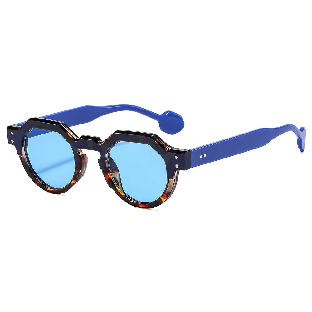 Women's Small Irregular Square Sunglasses | Retro Round Rivet Punk Shades | UV400 Unisex Fashion Eyewear | FREE SHIPPING 🕶️✨