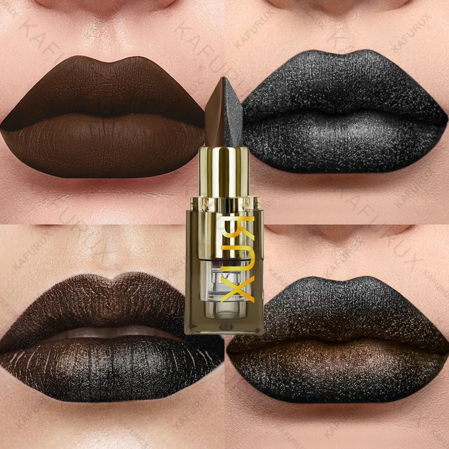 11 Color Two-tone  Lipstick Purple Black Glitter Matte 2 pc Lipsticks Makeup Easy To Use Lip Tint Makeup Gifts Red Black Cosmetics