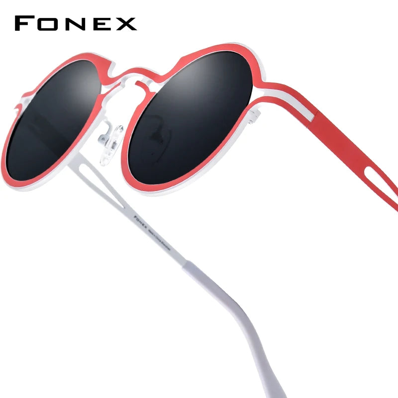 FONEX Titanium Polarized Sunglasses | Vintage Retro Round Shades for Men & Women | Japanese Style | FREE SHIPPING 🕶️✨