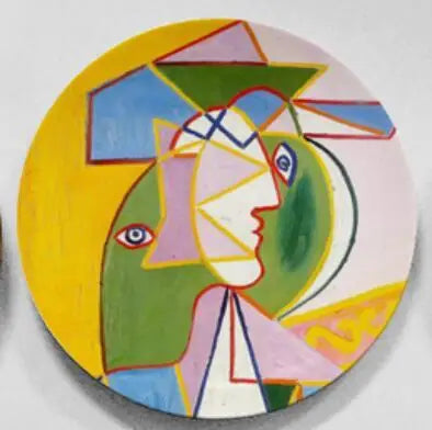 Picasso Inspired Abstract Ceramic Decorative Plate Wall Art Hanging Display Serving Tray