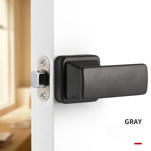 Invisible Single-Side Door Handle Lock with Key — Hidden Wooden Door Hardware