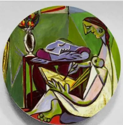 Picasso Inspired Abstract Ceramic Decorative Plate Wall Art Hanging Display Serving Tray