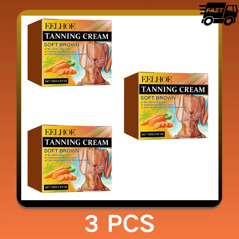 Summer Skin Sunless Self Tanning Cream for Face & Body | Natural Glow Bronzing Lotion (Free Shipping)