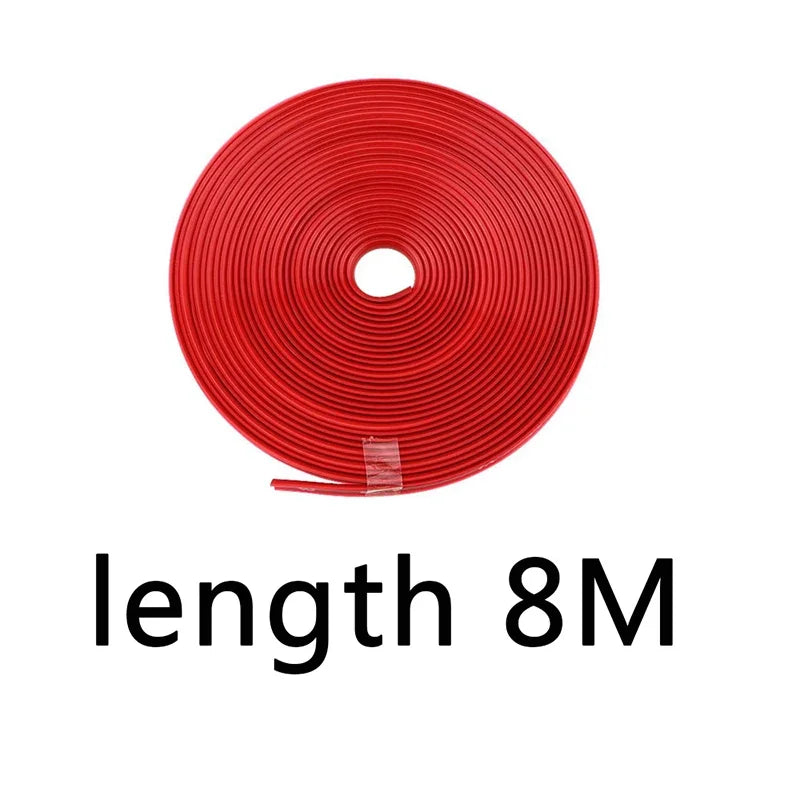 Universal Car Rim Protector Strip | 8M Wheel Edge Guard | Scratch & Curb Rash Protection | Tire Trim Styling | FREE SHIPPING