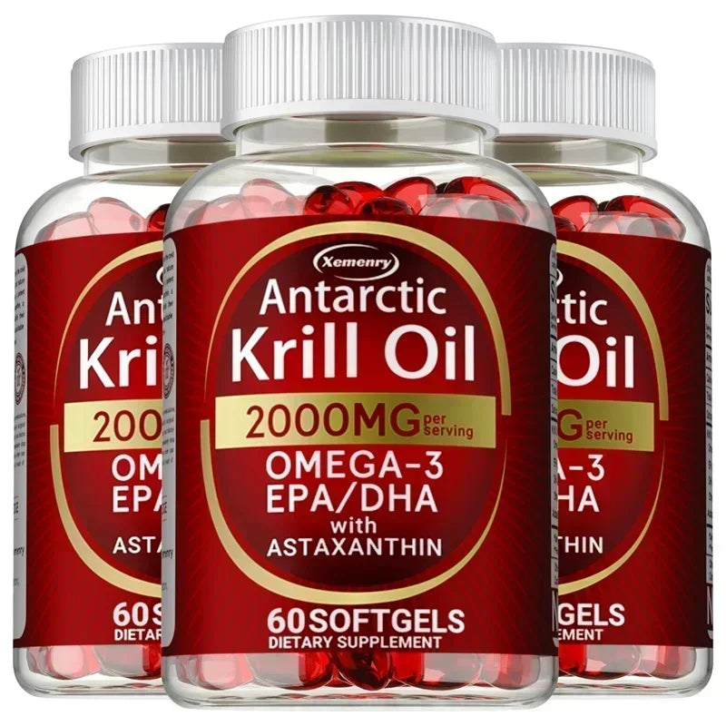Antarctic Krill Oil Capsules – Brain Joint Heart & Immune Support  | Free Shipping