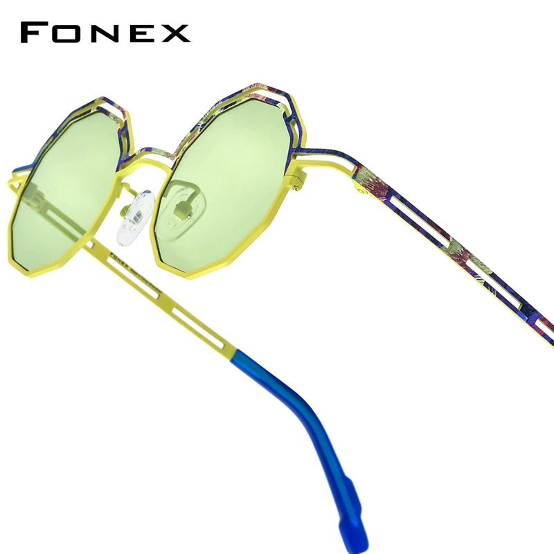 FONEX Titanium Polarized Sunglasses | Vintage Retro Round Shades for Men & Women | Japanese Style | FREE SHIPPING 🕶️✨