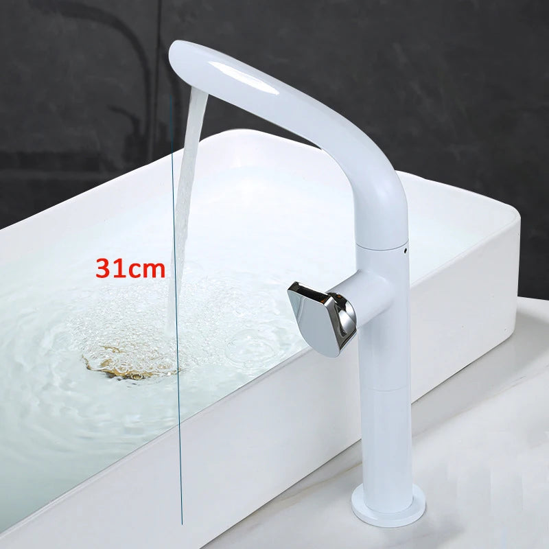 Brushed Gold Basin Faucet Brass Bathroom Faucet Mixer Tap Gold Wash basin Faucet Single Handle Hot & Cold Lavotory Faucet