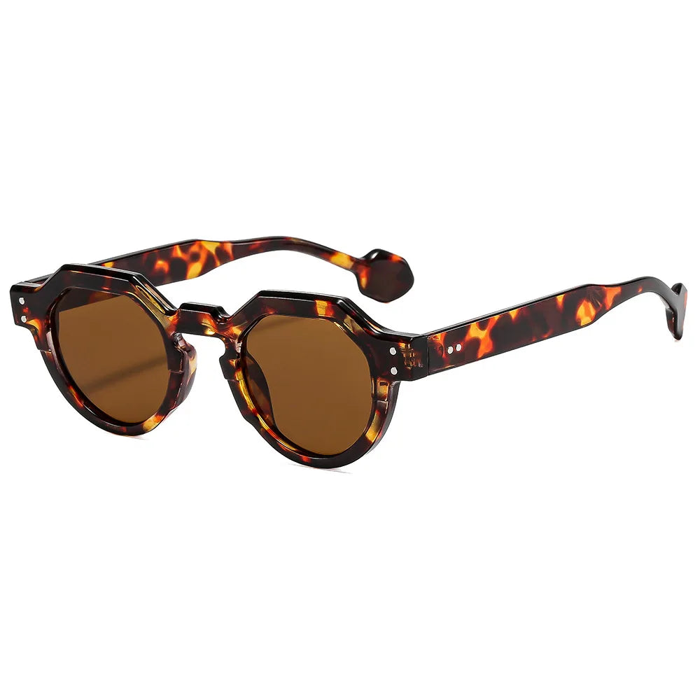 Women's Small Irregular Square Sunglasses | Retro Round Rivet Punk Shades | UV400 Unisex Fashion Eyewear | FREE SHIPPING 🕶️✨