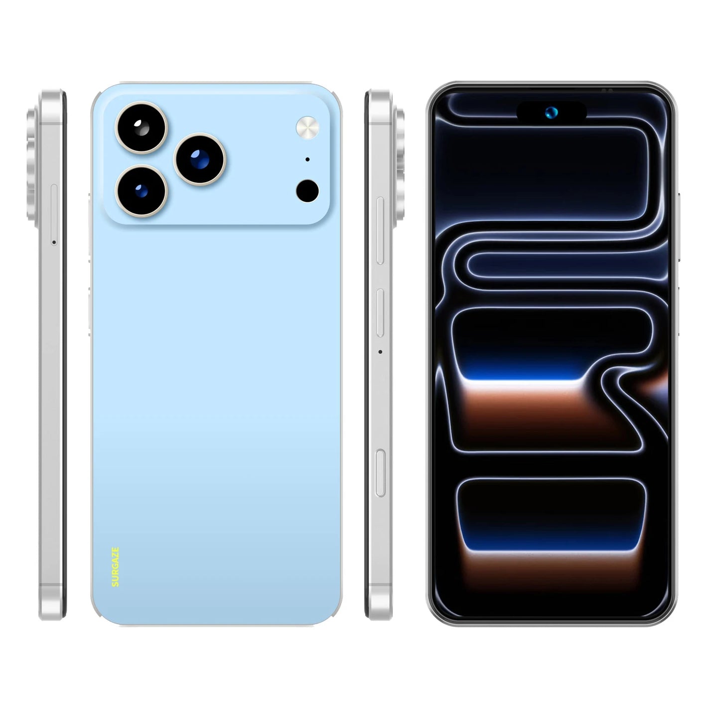 SURGAZE i17 Pro Max 5G Smartphone – Android 12, 12GB RAM, 512GB ROM, 5300mAh Battery