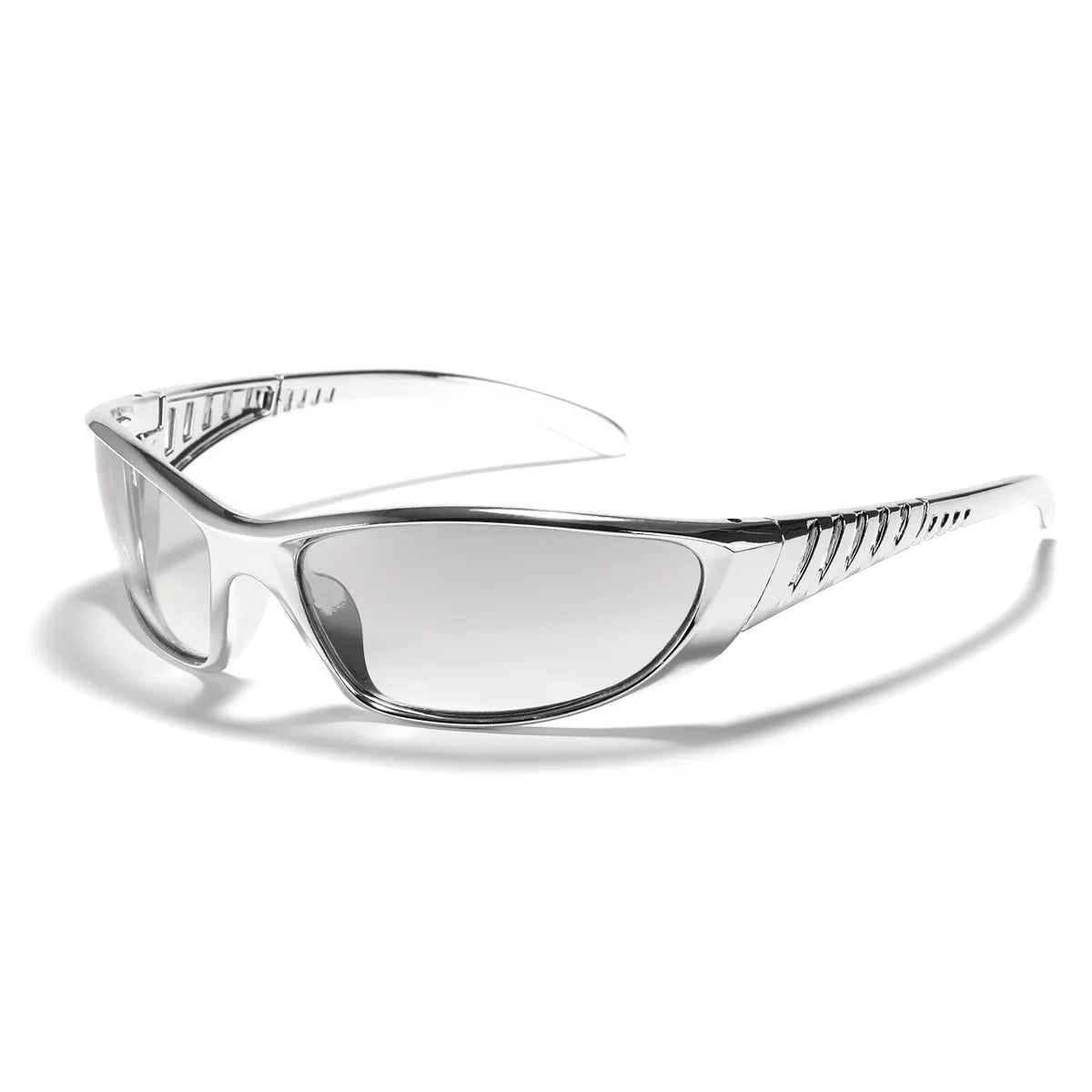 Silver Futuristic Sunglasses | Hollow-Out Cyberpunk Eyewear | Trendy Unisex Fashion Shades | Women & Men | FREE SHIPPING